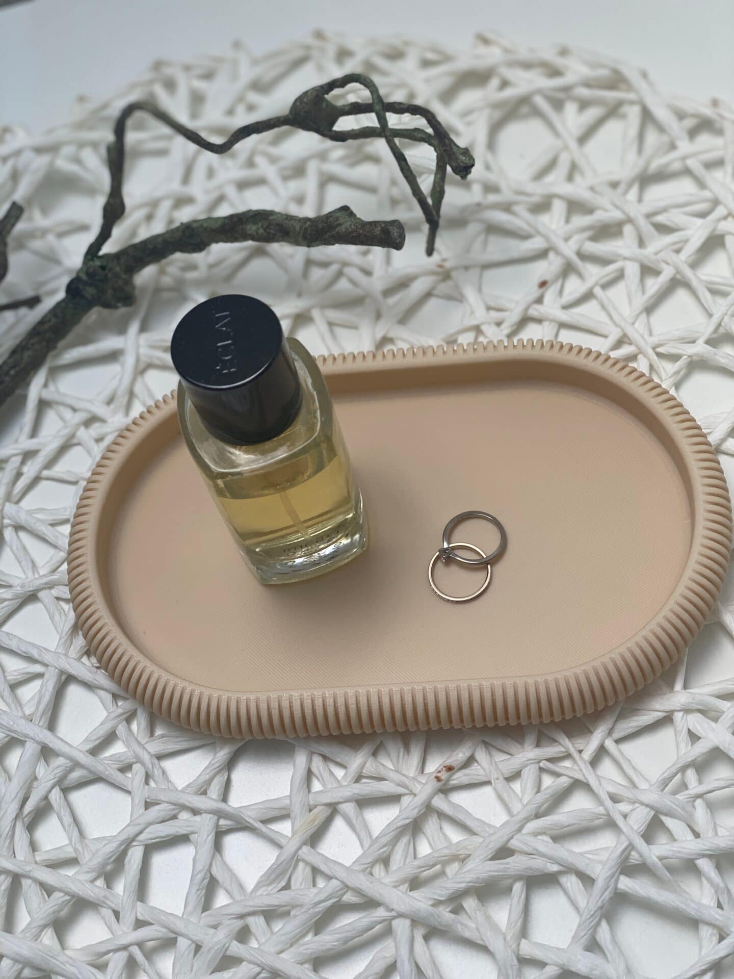Schmucktablett / Dekotablett oval